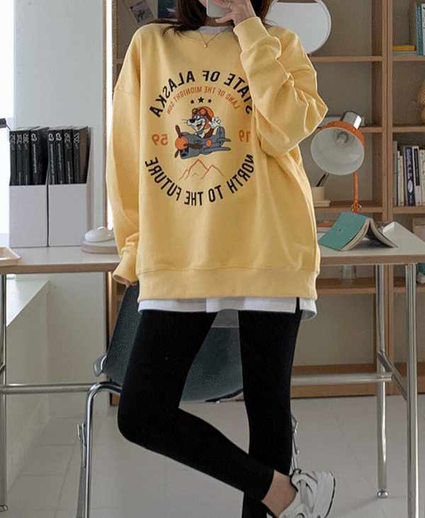 [BEST상품 재진행♥]퓨처캣츠 오버핏 쭈리 맨투맨 3color &#039;남녀공용&#039;