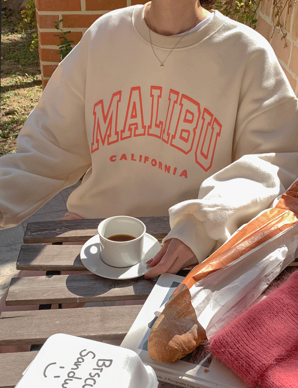 말리 양기모 루즈핏 맨투맨 3color